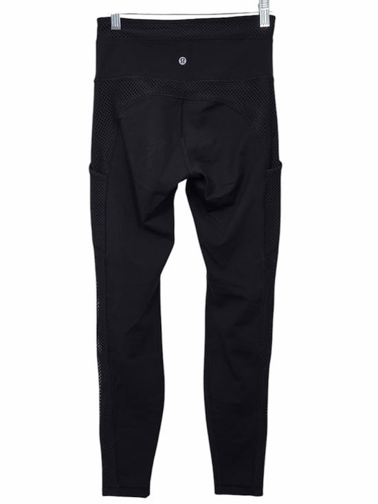 lululemon athletica Pants - LULULEMON High Rise Black Mesh Leggings 28” Length 9012